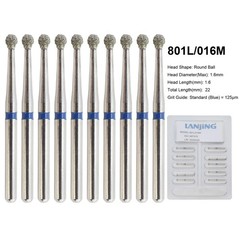 Dental Bur Diamond Burs FG High Speed Round End Taper Cylinder Football Barrel