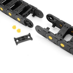 R55 25mm x 57mm Plastic Open Type Cable Wire Carrier Drag Chain 1M L