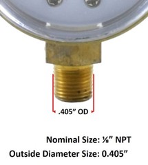 High Pressure Gauge for Acetylene Regulator 0-400 psi 2 inches – 1/8″ NPT Thread
