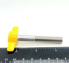 3/8″-24 Thumb Screw Bolts Fine Thread Yellow Butterfly Tee Wing Clamping Knob SS