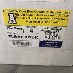Lot Of 4 Arlington Floor Box Kits FLBAF101br