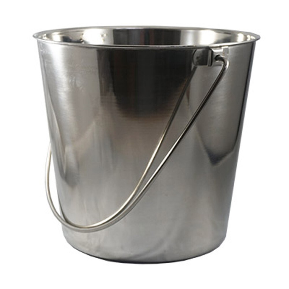 Stainless Steel Pail Bucket & Handle 4 Quart Veterinary Surgery Dental Milk Food