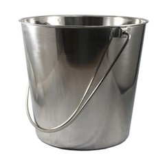 Stainless Steel Pail Bucket & Handle 4 Quart Veterinary Surgery Dental Milk Food