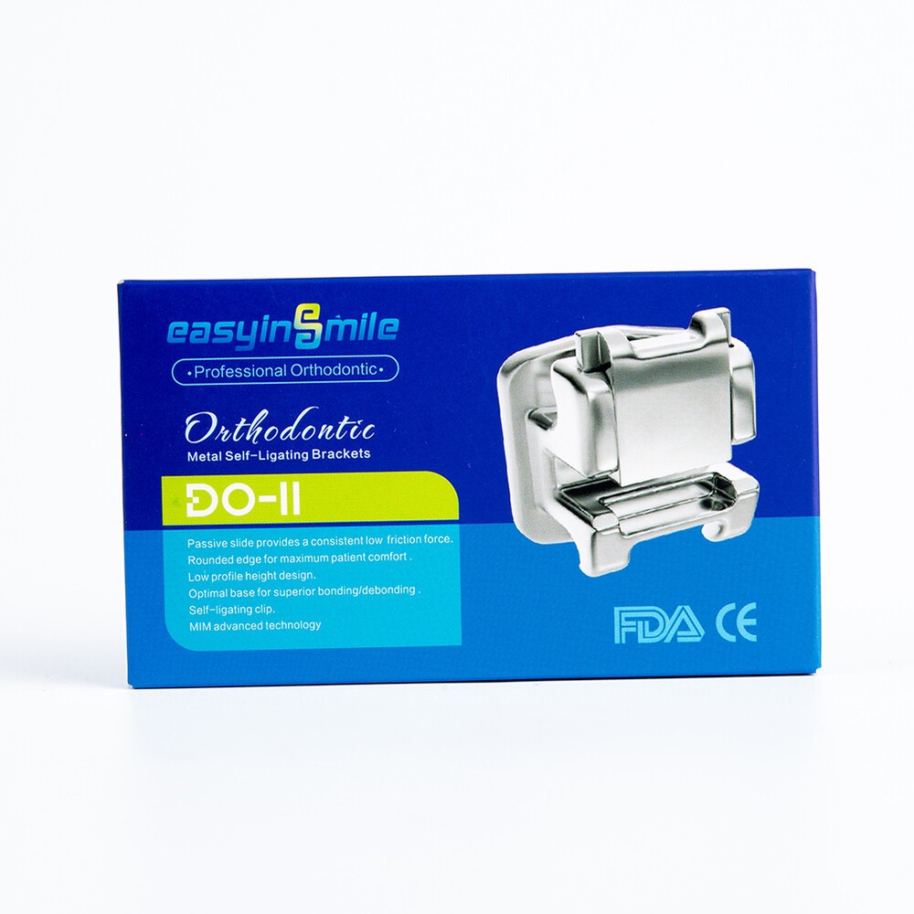 Dental Orthodontics Self-ligating Brackets Metal Brace Roth/mbt Slot .022