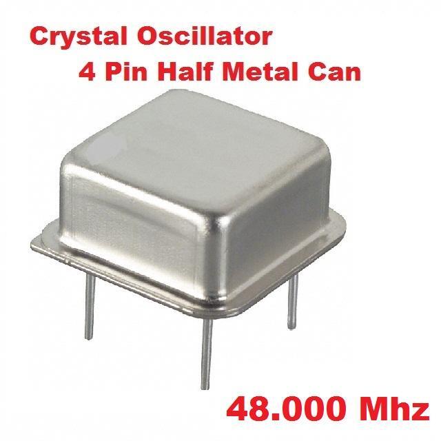 48.000Mhz 48.000 Mhz CRYSTAL OSCILLATOR HALF METAL CAN ( Qty 5 ) *** NEW ***