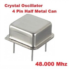 48.000Mhz 48.000 Mhz CRYSTAL OSCILLATOR HALF METAL CAN ( Qty 5 ) *** NEW ***