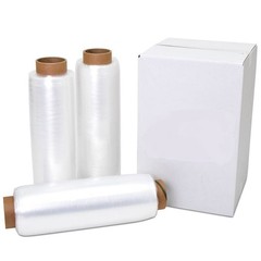 18″ x 1500′ 80 Gauge 8 Rolls Pallet Wrap Stretch Film Hand Shrink Wrap 1500FT