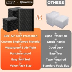510-Pack Bubble Mailer 4” x 8” – Self-Sealing 4×8 inches, Black – 510 Pack