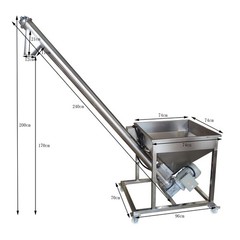 Granular Automatic Feeding Machine Screw Feeder Conveyor Hopper 1KW