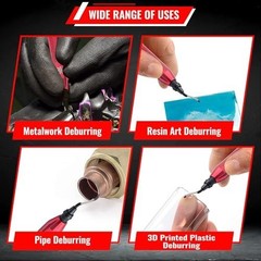 Deburring Tool with 2 Countersink Reamers & 10 Blades for Metal, PVC, Plastic, 3