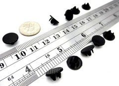 1/4″ Sheet Metal Hole Plug Nylon Panel Plug Flush Flat Top Black For 1/4″ Hole