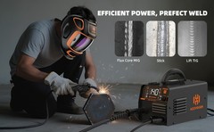 HZXVOGEN 3 in 1 MIG Welder 200Amp Flux MIG/Lift TIG/MMA Welding Machine