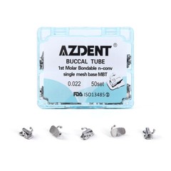 AZDENT Dental Orthodontic 1st/2nd Molar Buccal Tubes Roth/MBT 022/ 018 Bondable