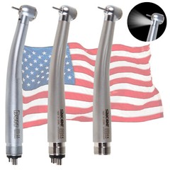 4-Hole Dental Fast High Speed Handpiece|Fiber Optic E-generator LED/No LED US OR