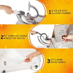 Commercial Premium Quality Ice Cub Shaved Ice Machine Ice Shaver Snow Cone Maker