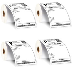 4 Rolls 4×6 Direct Thermal Shipping Labels – 250 per roll – 1000 labels