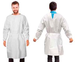 New White Disposable Gowns Large 10PC Pack White Medical Isolation