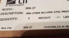 606-27 606 Protector Pack cat6 Termination and Protection of Data porta system