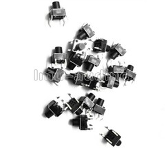 100PCS 6x6x5mm DIP Through-Hole 4pin Tactile Push Button Switch Momentary