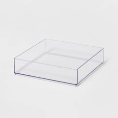 Medium 8″ x 8″ x 2″ Plastic Organizer Tray Clear