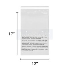 1-10000 12×17 EcoSwift Self Seal Suffocation Warning Clear Poly Bags Free Ship