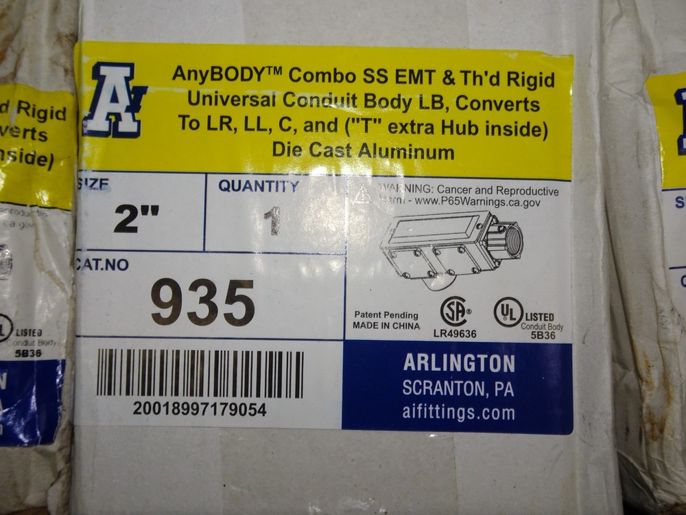 ARLINGTON 935 2″ LB COMBINATION W/COVER & GASKET