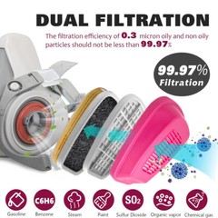 1 Pair Respirator Cartridge/Filter 60926 for 6000, 6800 and FF-400 Series Masks
