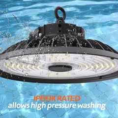 2 PACK 150W UFO LED High Bay Warehouse Light Dimmable Grade Shop Light Fixtures