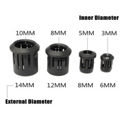 Black Plastic Lamp LED Diode Black Clip Bezel Mount 3mm 5mm 10mm