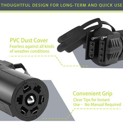 7 to 4 & 5 Pin Trailer Light Adapter，Convenient 2-in-1 Design Trailer Plug Ada