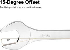 Thin Open End Wrenches SAE, 1 1/8×1 1/4 Inches, Slim Wrench Tool for Tight Sp…