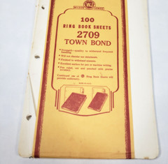 Vintage Wilson Jones Ring Book Sheets 2709 Town Bond 40 Pages 3 Hole Punched USA