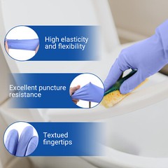 200pcs M Size 3.5 Mil Disposable Medical Exam Nitrile Gloves Latex & Powder Free