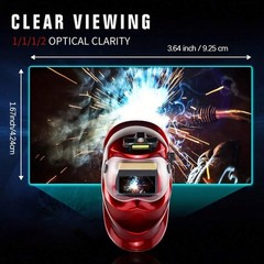 New Welding Helmet Solar Powered Auto Darkening – Large View, True Colors