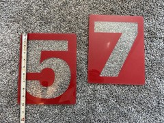 Gas Station Price Numbers 0-9 58 Piece Set Of 8” X 10” Red Clear Plexiglass