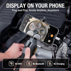 Teslong Two-Way 180° Articulating Borescope USB-C Endoscope Camera for iPhone 16
