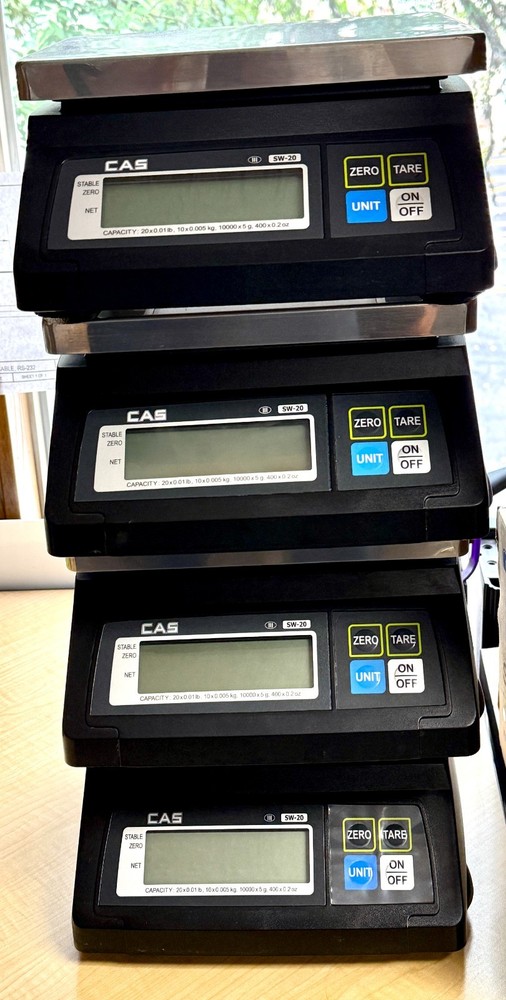 CAS SW-20RS Digital POS Interface Scale – 20 lb Capacity – Excellent Condition