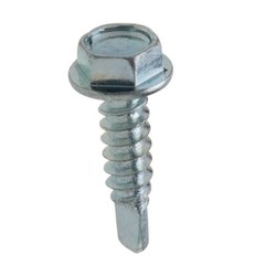 Hex Washer Head #14 x 1/2 -6″ Indented Unsloted Self Drilling screws zinc