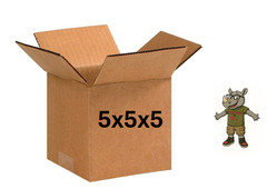 5″ x 5″ x 5″ CARDBOARD – SINGLE BOX – CUBED – 32 ect