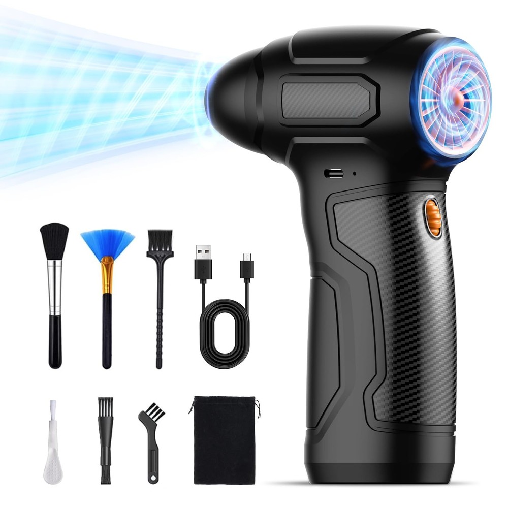 Electric Air Duster, 200,000 RPM 8000mAh Rechargeable Compressed Air Alternat…
