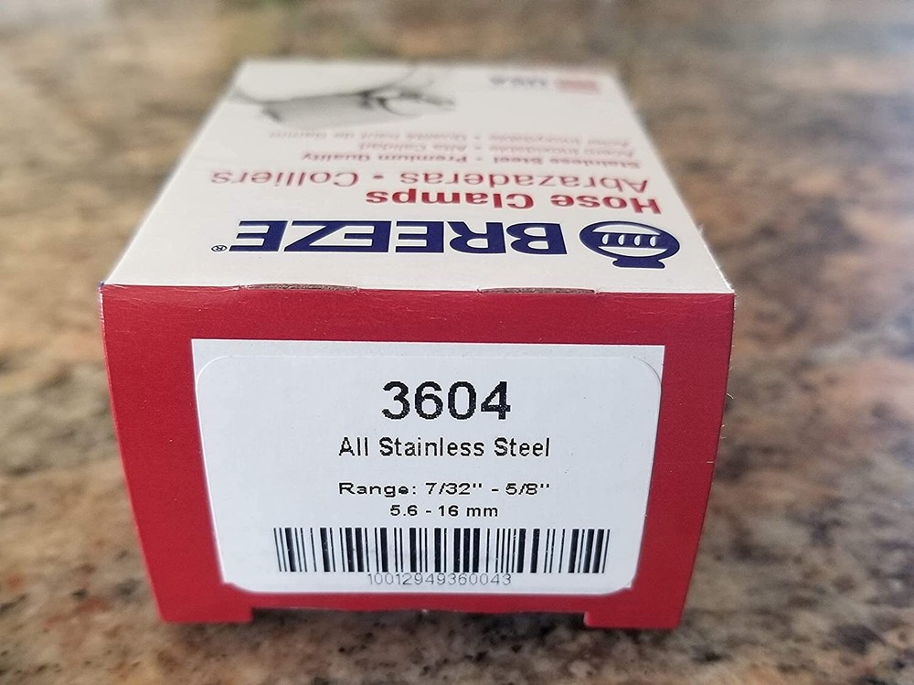 10 Pack Breeze 3604 Mini Clamps w/410 SS Screw Dia 7/32in – 5/8in (5.6mm – 16mm)