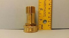Brass Garden Hose Swivel Fitting 3/4″ Inch Female GHT 1/2″ Inch Male NPT 2 Pack