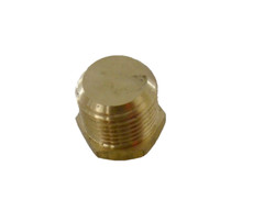 Brass Plug 3/8 NPT Male, Hex Head Solid Brass Made In USA