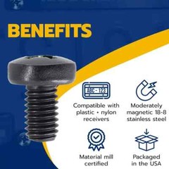 Black License Plate Screws For BMW And Tesla, Phillips Machine Pan Head 18-8, X