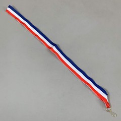 (100 PACK) Lanyard Red White Blue 17″ Gold Hook