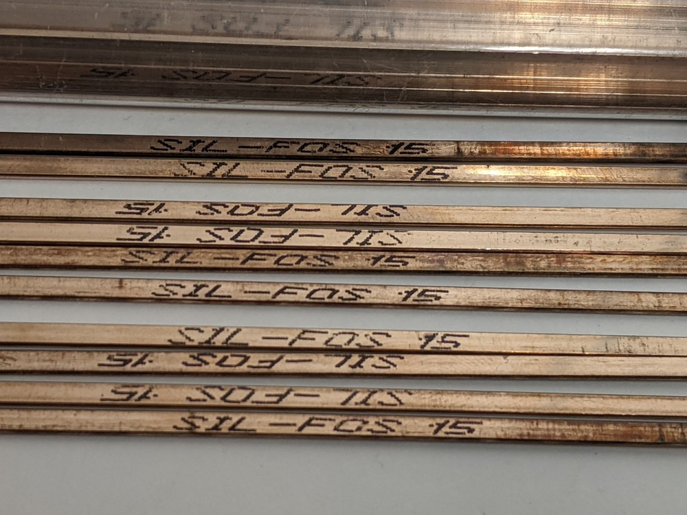 Lucas-Milhaupt SIL-FOS 15 Brazing Rods 15% Silver BCuP-5 Lot of 10