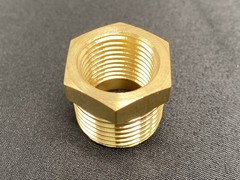 Hex Reducer Bushing 3/8″ Male x 1/4″ Female NPT Adapter Pipe Fitting Brass