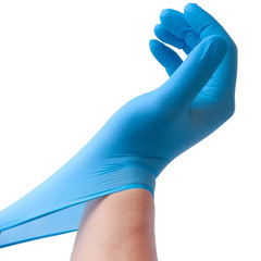 50/100PCS Blue Nitrile Gloves Disposable Waterproof Blue Gloves Kitchen Dishwash