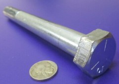 Grade 5 Zinc Cap Screw Bolt, Steel, PT, 3/4″-10 x 7.00″ Length, 5 Pcs