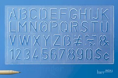 LETTER NUMBER STENCIL Plastic Stencil Lettering Art Symbol Drawing Template ¾in